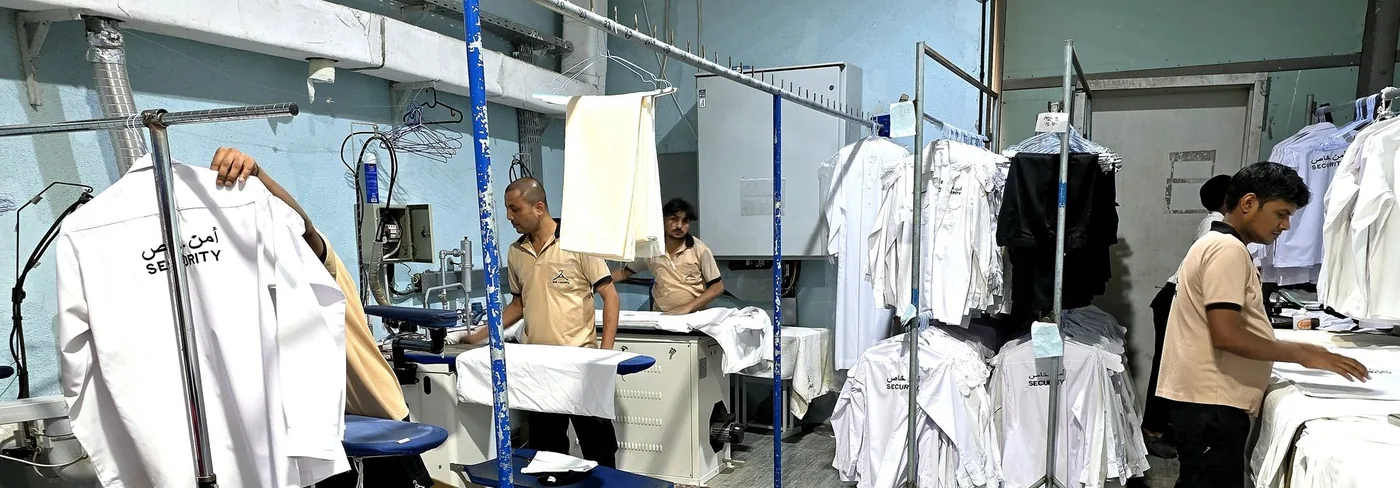 Hand-finished staff garments.